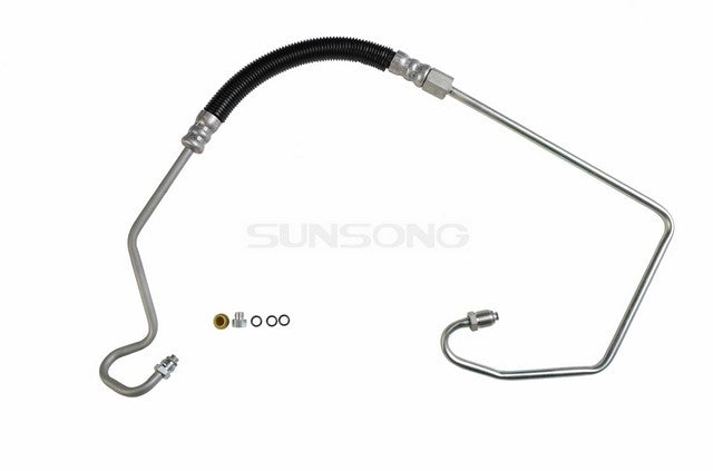 Sunsong Power Steering Pressure Line Hose Assembly P/N:3402464 Fits: Chevrolet Express 2500 10-06, Chevrolet Express 3500 10-06, Chevrolet Express 4500 10-09, GMC Savana 2500 10-06, GMC Savana 3500 10-06, GMC Savana 4500 10-09 - Image 1