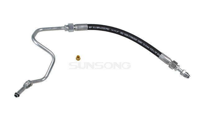 Sunsong Power Steering Pressure Line Hose Assembly P/N:3402498 Fits: Chevrolet B7, Chevrolet C60 Kodiak, Chevrolet C6500 Kodiak, Chevrolet C70 Kodiak, Chevrolet C7500 Kodiak, GMC B7, GMC C6000 Topkick, GMC C6500 Topkick, GMC C7000 Topkick - Image 1