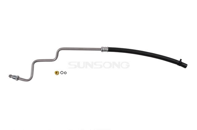 Sunsong Power Steering Return Line Hose Assembly P/N:3402604 Fits: Dodge Caravan 95-88, Dodge Grand Caravan 89-87, Dodge Grand Caravan 95-92, Dodge Mini Ram 88-87, Plymouth Grand Voyager 89-87, Plymouth Grand Voyager 95-92, Plymouth Voyager 95-87 - Image 1