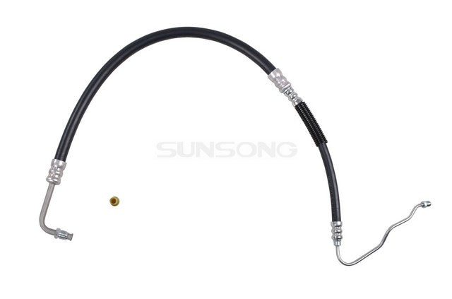 Sunsong Power Steering Pressure Line Hose Assembly P/N:3402801 Fits: Ford Falcon, Ford Falcon Sedan Delivery, Ford Mustang, Ford Ranchero, Ford Sprint, Mercury Caliente, Mercury Comet, Mercury Cyclone, Mercury Villager - Image 1