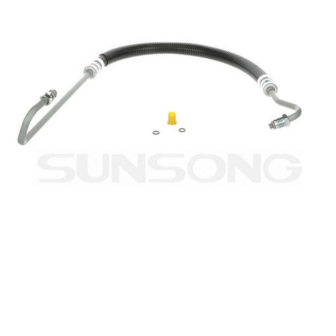 Sunsong Power Steering Pressure Line Hose Assembly P/N:3403967 Fits: Chevrolet Express 2500 14-11, Chevrolet Express 3500 14-11, Chevrolet Express 4500 14-11, GMC Savana 2500 14-11, GMC Savana 3500 16-11, GMC Savana 4500 14-11 - Image 1