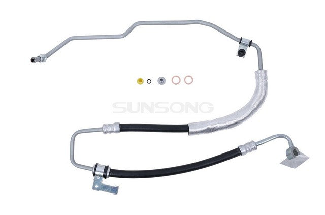 Sunsong Power Steering Pressure Line Hose Assembly P/N:3404044 Fits: Hyundai Santa Fe 12-10, Kia Sorento 13-11 - Image 1