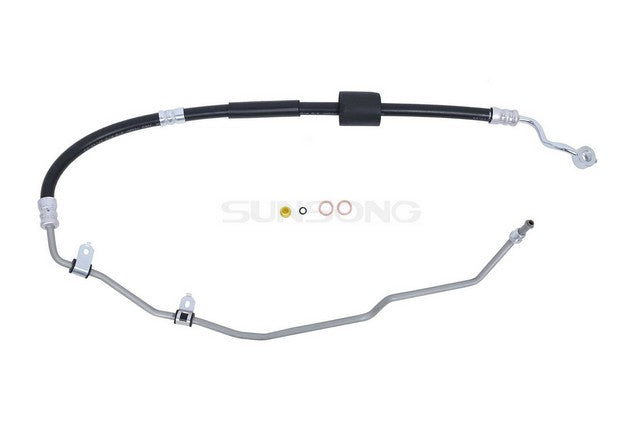 Sunsong Power Steering Pressure Line Hose Assembly P/N:3404047 Fits: Hyundai Santa Fe 12-10, Kia Sorento 13-11 - Image 1