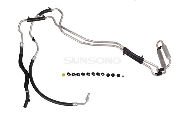 Sunsong Power Steering Return Line Hose Assembly P/N:3404857 Fits: Chevrolet Captiva Sport 10-08, Chevrolet Equinox 09-08, Pontiac Torrent 09-08, Saturn Vue 10-08 - Image 1