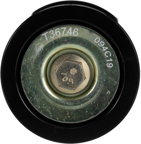 Gates Accessory Drive Belt Idler Pulley P/N:36746 Fits: Kenworth T660, Kenworth T680, Kenworth T800, Kenworth T880, Kenworth W900, Peterbilt 365, Peterbilt 367, Peterbilt 389, Peterbilt 579, Peterbilt 587 - Image 1