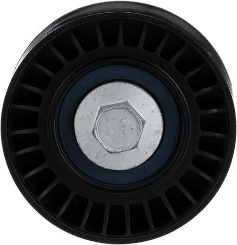 Gates Accessory Drive Belt Idler Pulley P/N:36779 Fits: Jaguar E-pace, Jaguar F-pace, Jaguar F-type, Jaguar Xe, Jaguar Xf, Land Rover Defender 110, Land Rover Defender 90, Land Rover Discovery, Land Rover Discovery Sport - Image 1