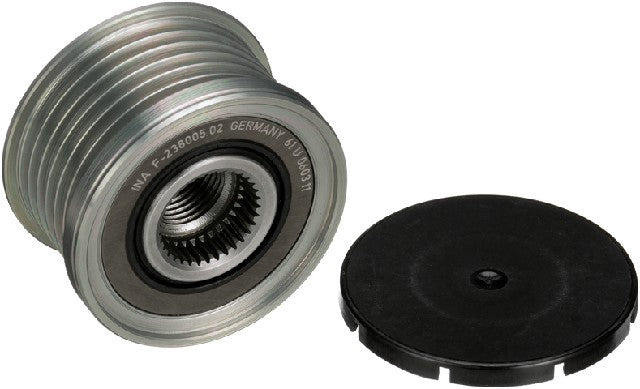 Gates Alternator Decoupler Pulley P/N:37055P Fits: BMW 325i 2006, BMW 328i 2007, BMW 328xi 2007, BMW 330i 06-04, BMW 330xi 2006, BMW 525i 07-06, BMW 525xi 07-06, BMW 530i 07-04, BMW 530xi 07-06 - Image 1