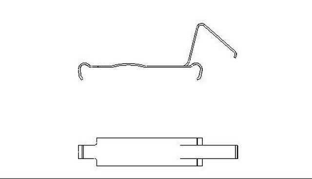 Better Brake Parts Disc Brake Anti-Rattle Clip,Disc Brake Pad Retaining Clip P/N:4230 Fits: Buick Apollo, Buick Centurion, Buick Century, Buick Commercial Chassis, Buick Electra, Buick Estate Wagon, Buick Gs, Buick Gs 350, Buick Gs 400, Buick Gs 455 - Image 1