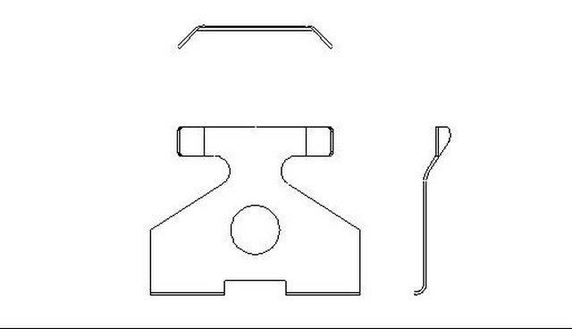 Better Brake Parts Disc Brake Pad Spring P/N:4294 Fits: Chrysler Cordoba, Chrysler Fifth Avenue, Chrysler Imperial, Chrysler Lebaron, Chrysler New Yorker, Chrysler Newport, Chrysler TOWN &amp; COUNTRY, Dodge Aspen, Dodge B100 - Image 1