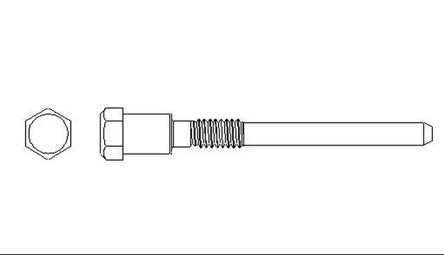 Better Brake Parts Disc Brake Caliper Pin P/N:4384 Fits: Ford Country Squire, Ford Crown Victoria, Ford Ltd, Ford Ltd Crown Victoria, Ford Mustang, Lincoln Continental, Lincoln Mark Vi, Lincoln Mark Vii, Lincoln Town Car - Image 1
