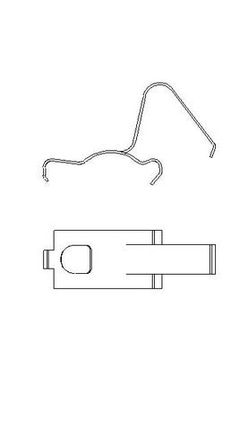 Better Brake Parts Disc Brake Pad Retaining Clip P/N:4395 Fits: Ford Fairmont 82-78, Ford Granada 82-81, Ford Mustang 81-79, Ford Thunderbird 82-80, Mercury Capri 82-79, Mercury Cougar 82-80, Mercury Zephyr 82-80 - Image 1