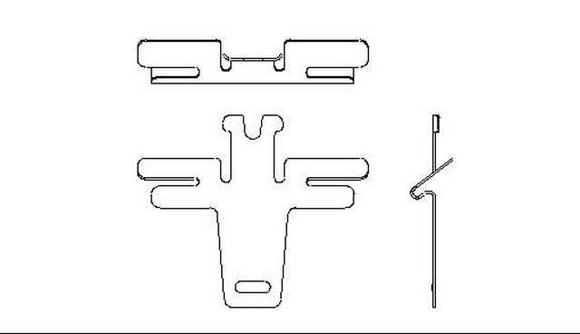 Better Brake Parts Disc Brake Pad Spring P/N:4458 Fits: Honda Civic 83-80, Honda Civic 87-85 - Image 1