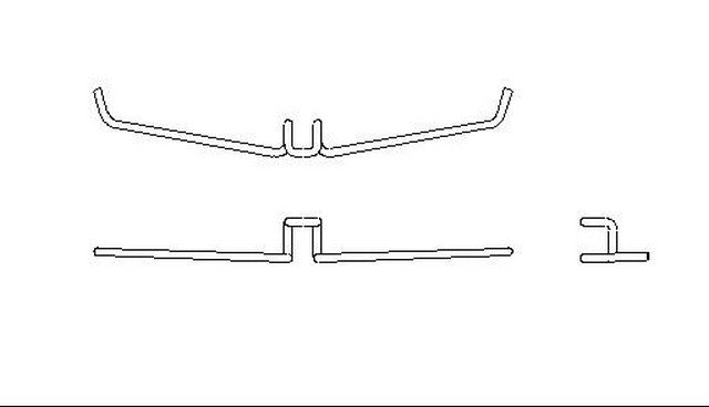 Better Brake Parts Disc Brake Pad Spring P/N:4636 Fits: Jaguar Xj, Jaguar Xj12, Jaguar Xj6, Jaguar Xke, Volvo 164, Volvo 240, Volvo 242, Volvo 244, Volvo 245, Volvo 262, Volvo 264, Volvo 265, Volvo Dl, Volvo Gle - Image 1