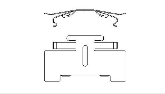 Better Brake Parts Disc Brake Anti-Rattle Clip P/N:4653 Fits: Dodge Colt 1984, Honda Civic 79-76, Hyundai Excel 87-86, Plymouth Champ 82-79, Toyota Corolla 1980 - Image 1
