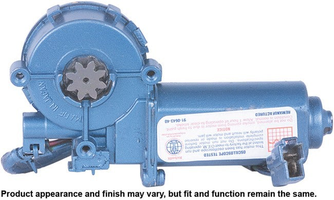 CARDONE Reman Window Motor P/N:47-1902 Fits: Chrysler Conquest, Dodge Challenger, Dodge Colt, Dodge Conquest, Dodge Raider, Dodge Ram 50, Mitsubishi Cordia, Mitsubishi Galant, Mitsubishi Montero, Mitsubishi Sigma - Image 2