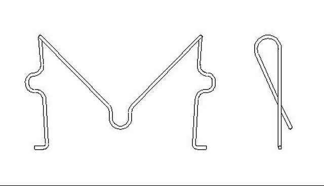 Better Brake Parts Disc Brake Caliper Spring,Disc Brake Pad Spring P/N:4749 Fits: Ford Aspire, Ford Escort, Hummer H3, Hummer H3t, Kia Rio, Lexus Gx460, Lexus Gx470, Lexus Lx470, Mazda 323, Mazda Mx-3 - Image 1