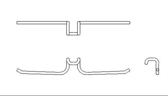 Better Brake Parts Disc Brake Pad Spring P/N:4887 Fits: Honda Civic 1979, Honda Civic 77-75, Nissan 200sx 79-77, Nissan 210 82-79, Nissan 610 76-75, Nissan 710 77-76, Nissan B210 78-74 - Image 1