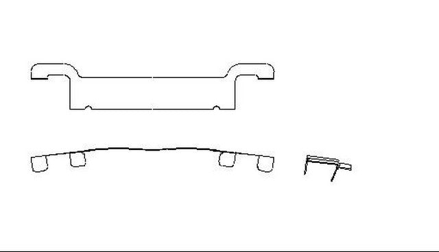 Better Brake Parts Disc Brake Pad Retaining Clip P/N:4955 Fits: Dodge D50 82-79, Dodge Power Ram 50 86-83, Dodge Raider 1987, Dodge Ram 50 86-83, Mitsubishi Mighty Max 86-83, Mitsubishi Montero 87-83, Plymouth Arrow Pickup 82-79 - Image 1