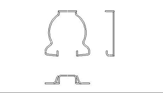 Better Brake Parts Disc Brake Pad Spring P/N:5388 Fits: Pontiac 6000 88-84, Pontiac Fiero 87-84 - Image 1