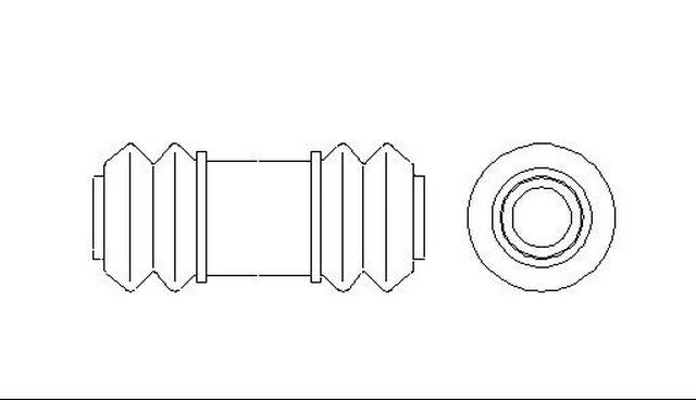 Better Brake Parts Disc Brake Caliper Pin Boot P/N:5444 Fits: Chevrolet Nova, Dodge 2000 Gtx, Dodge Colt, Eagle Summit, Eagle Talon, Geo Prizm, Isuzu Impulse, Isuzu Pickup - Image 1