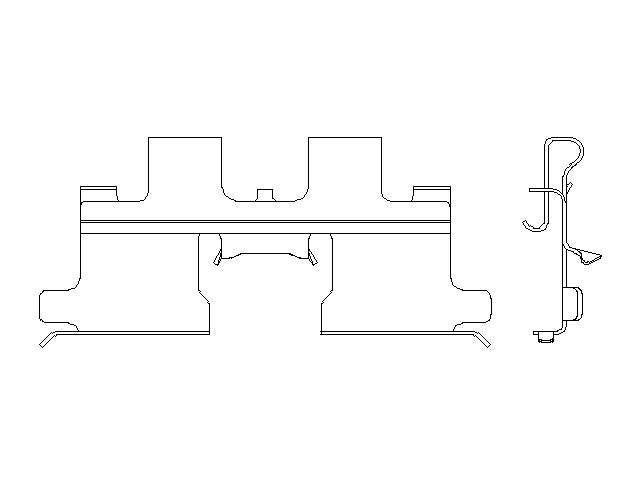 Better Brake Parts Disc Brake Pad Retaining Clip P/N:5583 Fits: Nissan 200sx 88-84, Nissan 240sx 98-89, Nissan 280zx 83-82, Nissan 300zx 86-84, Nissan 720 86-83 - Image 1