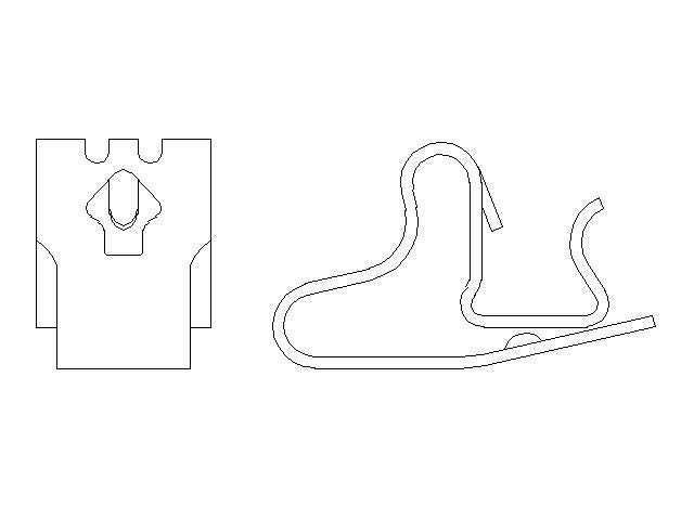 Better Brake Parts Disc Brake Anti-Rattle Clip,Disc Brake Pad Retaining Clip P/N:5598 Fits: Chevrolet Nova, Geo Prizm, Lexus Es250, Toyota Camry, Toyota Celica, Toyota Corolla, Toyota Mr2, Toyota Paseo, Toyota Pickup - Image 1