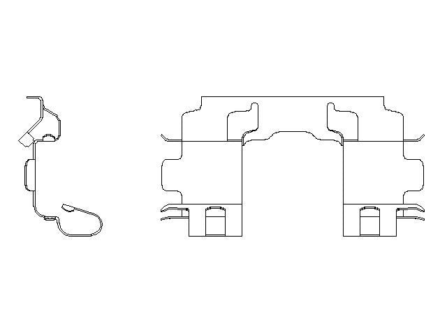 Better Brake Parts Disc Brake Anti-Rattle Clip,Disc Brake Pad Retaining Clip P/N:56036 Fits: Acura Rsx 06-02, Honda City 16-10, Honda Civic 11-03, Honda Civic 95-93, Honda Civic Del Sol 97-94, Honda Fit 08-07, Suzuki Aerio 07-06 - Image 1