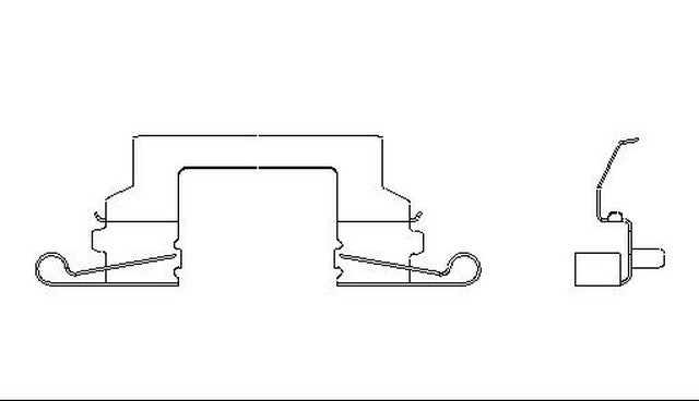 Better Brake Parts Disc Brake Pad Retaining Clip P/N:56057 Fits: Ford Excursion 05-00, Ford F-250 Super Duty 04-99, Ford F-350 Super Duty 04-99 - Image 1