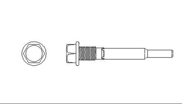 Better Brake Parts Disc Brake Caliper Pin P/N:56080 Fits: Chevrolet Blazer 05-97, Chevrolet S10 04-98, GMC Jimmy 05-97, GMC Sonoma 04-98, Isuzu Hombre 00-98, Oldsmobile Bravada 01-97 - Image 1