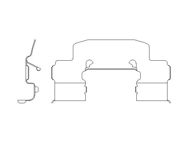 Better Brake Parts Disc Brake Pad Retaining Clip P/N:56081 Fits: Chevrolet Blazer 05-97, Chevrolet S10 04-98, GMC Jimmy 05-97, GMC Sonoma 04-98, Isuzu Hombre 00-98, Oldsmobile Bravada 01-97 - Image 1