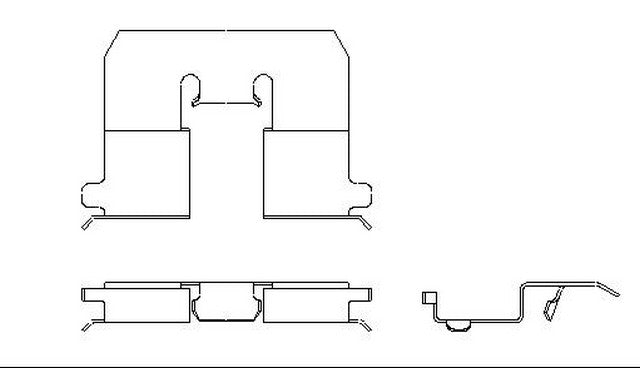 Better Brake Parts Disc Brake Pad Retaining Clip P/N:56085 Fits: Nissan 200sx 98-95, Nissan Sentra 99-95 - Image 1