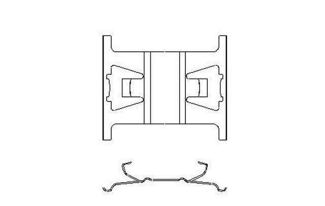 Better Brake Parts Disc Brake Pad Retaining Clip P/N:56088 Fits: Ford Crown Victoria 02-98, Lincoln Town Car 02-98, Mercury Grand Marquis 02-98 - Image 1