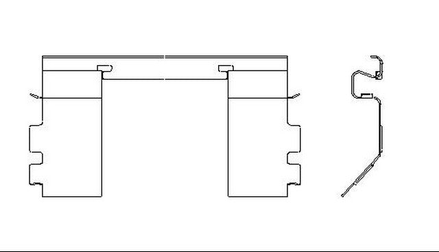 Better Brake Parts Disc Brake Pad Retaining Clip P/N:56089 Fits: Ford Crown Victoria 02-98, Lincoln Town Car 02-98, Mercury Grand Marquis 02-98 - Image 1