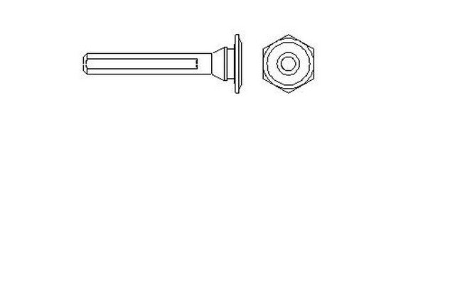 Better Brake Parts Disc Brake Caliper Bolt P/N:56091 Fits: Ford Crown Victoria 02-98, Lincoln Town Car 02-98, Mercury Grand Marquis 02-98 - Image 1