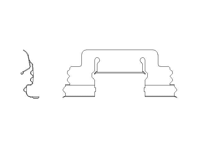 Better Brake Parts Disc Brake Pad Retaining Clip P/N:56117 Fits: Chevrolet Avalanche 1500 06-02, Chevrolet Silverado 1500 05-03, Chevrolet Suburban 1500 06-00, Chevrolet Tahoe 06-00, GMC Sierra 1500 05-03, GMC Yukon 06-00, GMC Yukon Xl 1500 06-00 - Image 1