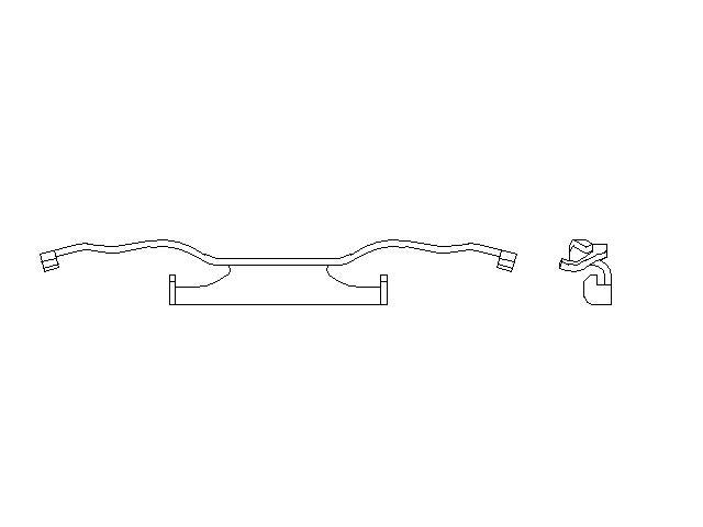 Better Brake Parts Disc Brake Anti-Rattle Clip,Disc Brake Pad Retaining Clip P/N:56144 Fits: Chrysler TOWN &amp; COUNTRY, Dodge Caravan, Dodge Grand Caravan, Ford Escape, Mazda Tribute, Mercury Mariner - Image 1