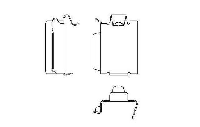 Better Brake Parts Disc Brake Caliper Pin Bushing,Disc Brake Pad Retaining Clip P/N:56165 Fits: Buick Rendezvous, Chevrolet Venture, Chrysler Grand Voyager, Chrysler TOWN &amp; COUNTRY, Chrysler Voyager, Dodge Caravan, Dodge Grand Caravan - Image 1