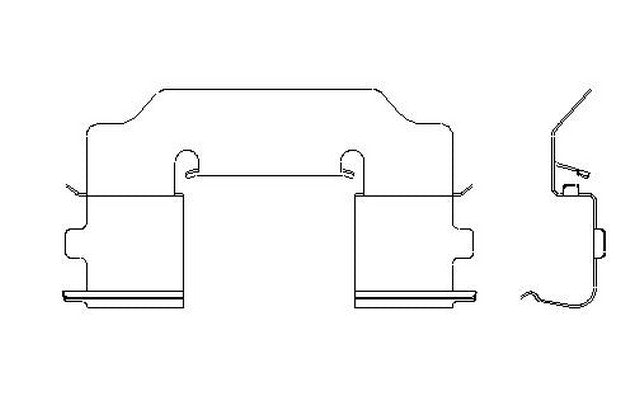 Better Brake Parts Disc Brake Pad Retaining Clip P/N:56166 Fits: Buick Enclave, Buick Rainier, Chevrolet Ssr, Chevrolet Trailblazer, Chevrolet Trailblazer Ext, Chevrolet Traverse, GMC Acadia, GMC Acadia Limited, GMC Envoy, GMC Envoy Xl - Image 1
