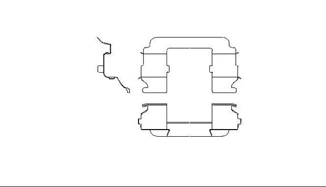 Better Brake Parts Disc Brake Pad Retaining Clip P/N:56168 Fits: Buick Rainier, Chevrolet Ssr, Chevrolet Trailblazer, Chevrolet Trailblazer Ext, GMC Envoy, GMC Envoy Xl, GMC Envoy Xuv, Isuzu Ascender, Oldsmobile Bravada - Image 1