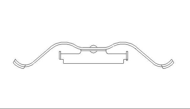 Better Brake Parts Disc Brake Caliper Support Spring P/N:56172 Fits: Dodge Dakota 02-00, Dodge Durango 02-00 - Image 1