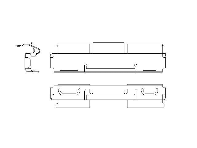 Better Brake Parts Disc Brake Pad Retaining Clip P/N:56176 Fits: Dodge Ram 1500 08-06, Dodge Ram 1500 2004, Dodge Ram 2500 08-00, Dodge Ram 3500 08-00, Dodge Ram 4000 08-05 - Image 1