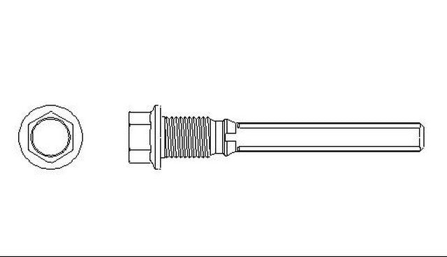 Better Brake Parts Disc Brake Caliper Bolt P/N:56185 Fits: Buick Allure, Buick Century, Buick Lacrosse, Buick Lesabre, Buick Park Avenue, Buick Regal, Buick Riviera, Buick Terraza, Cadillac Eldorado - Image 1