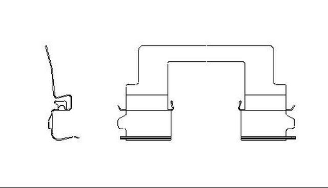 Better Brake Parts Disc Brake Caliper Pin Boot,Disc Brake Pad Retaining Clip P/N:56186 Fits: Pontiac Vibe 08-03, Toyota Corolla 08-03, Toyota Matrix 08-03 - Image 1
