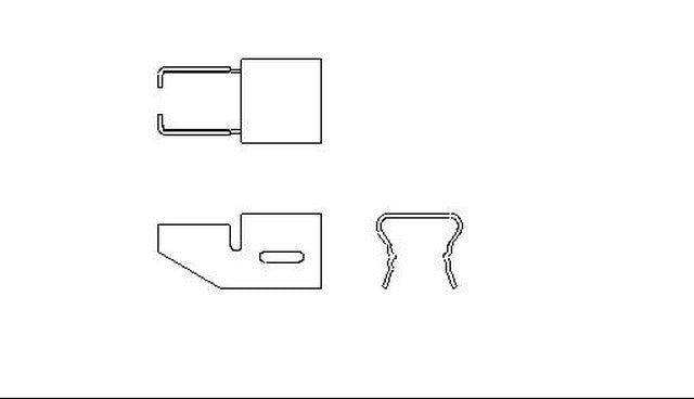 Better Brake Parts Disc Brake Anti-Rattle Clip,Disc Brake Pad Retaining Clip P/N:56208 Fits: Chrysler Concorde, Chrysler Daytona, Chrysler Imperial, Chrysler Lebaron, Chrysler Lhs, Chrysler Neon, Chrysler New Yorker, Chrysler Prowler - Image 1