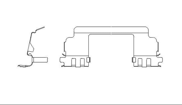 Better Brake Parts Disc Brake Pad Retaining Clip P/N:56229 Fits: Cadillac Cts 07-03, Cadillac Sts 08-05, Pontiac Grand Prix 08-05 - Image 1