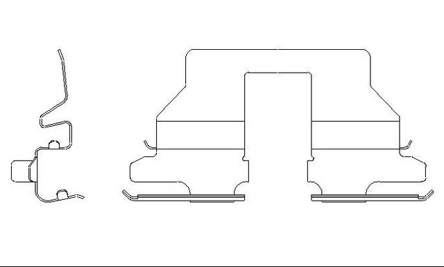 Better Brake Parts Disc Brake Pad Retaining Clip P/N:56256 Fits: Acura Mdx 06-01, Honda Odyssey 04-02, Honda Pilot 08-03 - Image 1
