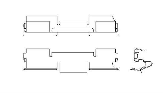 Better Brake Parts Disc Brake Pad Retaining Clip P/N:56260 Fits: Ford E-150 07-04, Ford E-150 Club Wagon 05-04 - Image 1