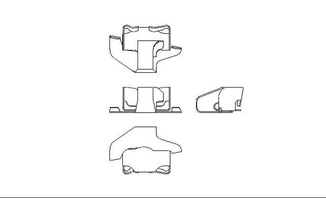 Better Brake Parts Disc Brake Anti-Rattle Clip,Disc Brake Pad Retaining Clip P/N:56282 Fits: Ford F-250 Super Duty 12-05, Ford F-350 Super Duty 12-05, Ford F-450 Super Duty 12-11 - Image 1