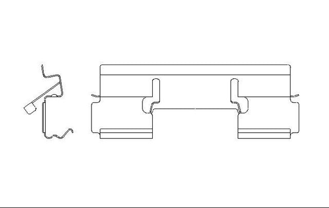 Better Brake Parts Disc Brake Pad Retaining Clip P/N:56286 Fits: Jeep Commander 10-06, Jeep Grand Cherokee 10-05 - Image 1