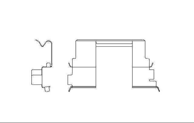 Better Brake Parts Disc Brake Pad Retaining Clip P/N:56287 Fits: Chevrolet Colorado 08-04, GMC Canyon 08-04, Isuzu I-280 2006, Isuzu I-290 08-07, Isuzu I-350 2006, Isuzu I-370 08-07 - Image 1